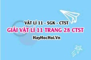 Giải Vật lí 11 trang 28 Chân trời sáng tạo SGK